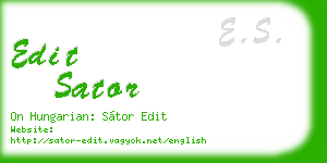 edit sator business card